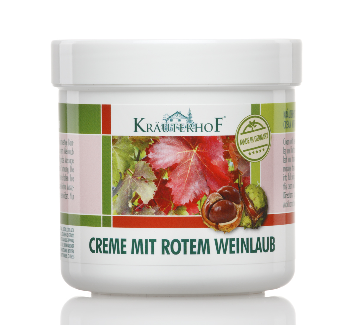 Krema rdeče vinsko listje in divji kostanj Krauterhof ® 250ml