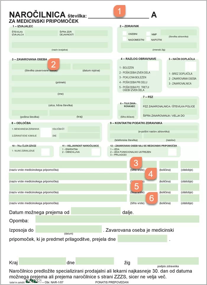Naročilnica za medicinski pripomoček